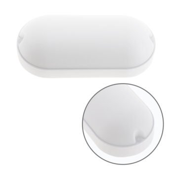 Aplique SURF ECOVISION oval IP65 9W LED 900lm 6400K Branco