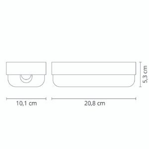 Aplique SURF ECOVISION oval IP65 18W LED 1800lm 6400K Branco - Image 3