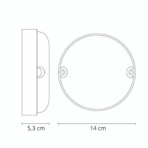 Aplique SURF ECOVISION redondo IP65 9W LED 900lm 4000K Branco - Image 3