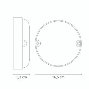 Aplique SURF ECOVISION redondo IP65 18W LED 1800lm 6400K Branco - Image 3