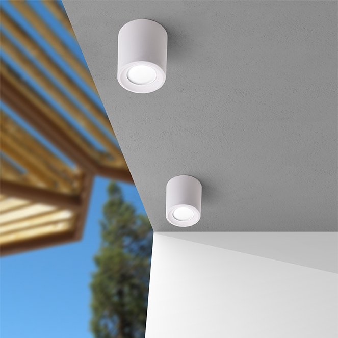 Foco Exterior LIVIA GU10 6W 615lm CCT IP55 Resina Branco - Image 2