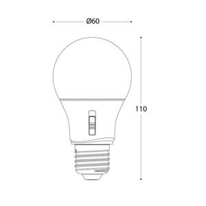 Lâmpada E27 (grosso) GLS LED-CCT 8,5W CCT (2700/4000/6500K) - Image 3