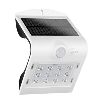 Aplique solar SOLARIS IP65 1,5W 220lm LED 3000K+LED traseiro 3000K Branco