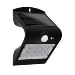 Aplique solar SOLARIS IP65 1,5W 220lm LED 3000K+LED traseiro 3000K Preto