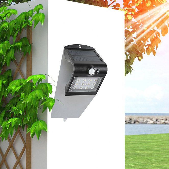 Aplique Solar SOLARIS 4W 500lm 3000K IP65 Branco com Sensor - Image 2