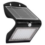 Aplique solar SOLARIS IP65 4W 500lm LED 4000K+LED traseiro 4000K Preto