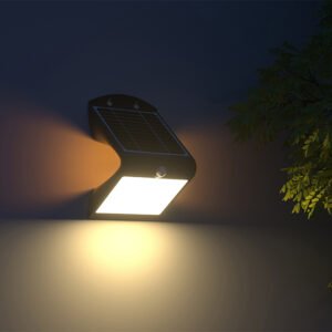 Aplique solar SOLARIS IP65 4W 500lm LED 4000K+LED traseiro 4000K Preto - Image 4