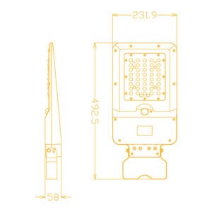 Aplique solar DALTON c/sensor e painel solar IP65 25W LED 3000lm 6000K 90° - Image 5