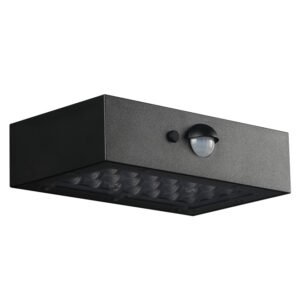 Aplique solar SANDOVAL IP65 3W LED 350lm 4000K/4000K Preto