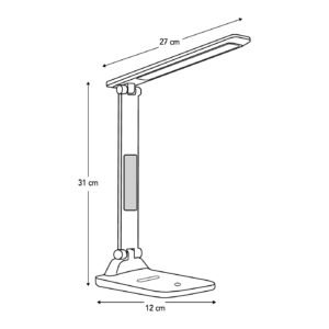 Candeeiro de mesa TIMES 5W LED 3000-4000-6500K, em branco, com mostrador luminoso - Image 6