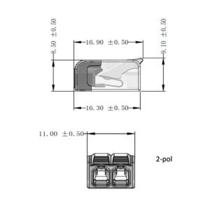 Ligador Fio Fléxivel 2 polos 0,2-2,5mm² 450V 24A (cx 100un) - Image 3