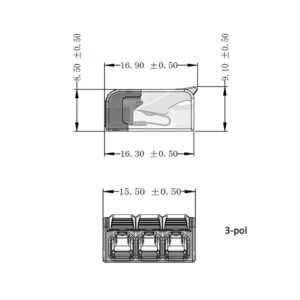 Ligador Fio Fléxivel 3 polos 0,2-2,5mm² 450V 24A (cx 100un) - Image 3