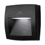 Aplique LORENZA 1xR7s (78mm) 3,5W botão CCT (3cores) IP55 resina preta