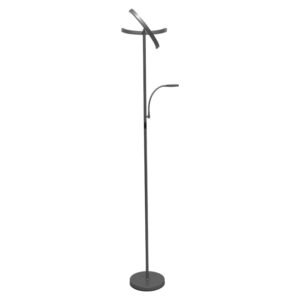 Candeeiro de pé IRIS com braço de leitura 20W+7W LED CCT (3000K-6000K), em prata - Image 2