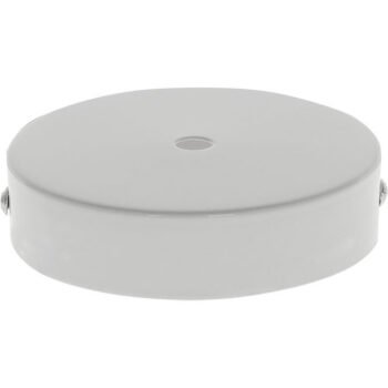 Florão D.10xAlt.2,5cm 1 furo 10mm em metal branco