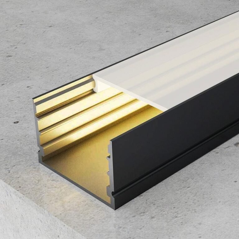 Calha sem abas para fita LED preto com difusor opalino L.30x Alt.20mm - 2mt