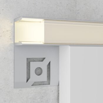 Calha de pladur para fita LED em alumínio com difusor opalino L.32.3x Alt.13.3mm - 2mt