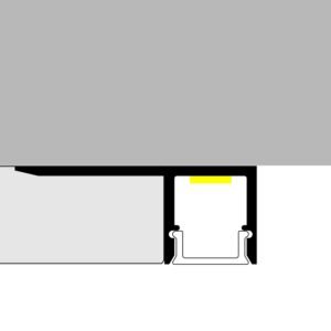 Calha de pladur para fita LED em alumínio com difusor opalino L.32.3x Alt.13.3mm - 2mt - Image 3