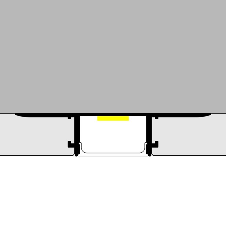 Calha de pladur para fita LED em alumínio com difusor opalino L.61x Alt.14mm - 2mt - Image 3