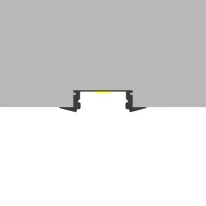 Calha com abas para fita LED branco com difusor opalino L.24,7x Alt.7mm - 2mt - Image 3