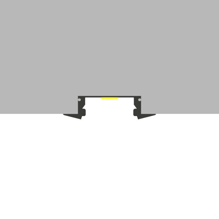 Calha com abas para fita LED com difusor opalino L.24,7x Alt.7mm - 2mt - Image 3