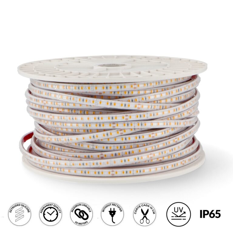 Fita Led PROSTRIP 230V 12W/m 120LED/m IP65 4000K autoclante (múltiplos de 5m)