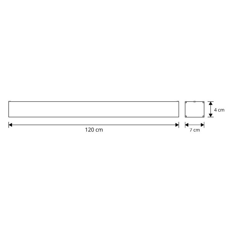 Barra suspensa/tecto LineX OFFICE 120cm 1x40W LED CCT 3000/4000/6400K Preta - Image 4