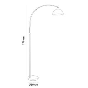 Candeeiro de pé AMALFI 1xE27 Alt.179xD.30cm prata - Image 5