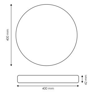 Plafond NEOX 36W LED 3600lm CCT (3000-4000-6000K) D.40 Branco - Image 2
