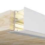 Calha de prateleira para fita LED com difusor opalino L.28x Alt.20mm - 2mt