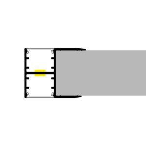 Calha de prateleira para fita LED com difusor opalino L.28x Alt.20mm - 2mt - Image 3