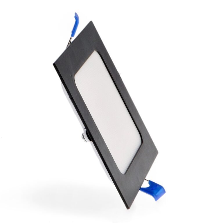 Foco de encastrar SLIM quadrado 6W LED 600lm CCT (3000K-4000K-6000K) Preto