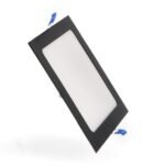 Foco de encastrar SLIM quadrado 12W LED 1200lm CCT (2700K-4500K-6000K) Preto