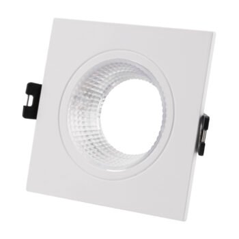 Aro de encastrar ONIRO quadrado C.9,3xL.9,3xAlt.3,4cm Policarbonato (PC) Branco