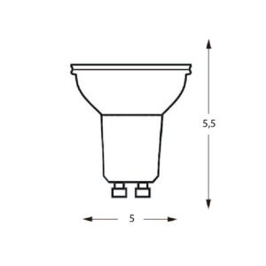 Lâmpada GU10 VALUE PLUS LED 6W 4000K 620lm 300cd 100º - Image 2