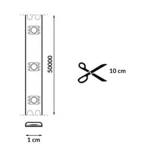 Fita Led COB 230V 10W/m 240LED/m IP65 2700K autoclante (rolo de 50m) - Image 2