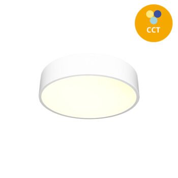 Plafond de superfície BILAC redondo 38W LED CCT 3000/4200/6000K Alt.9xD.40cm branco