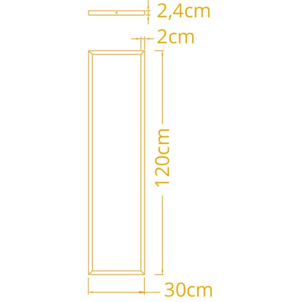 Painel de superfície VOLTAIRE 30x120 72W LED CCT 3000/4000/6500K Branco - Image 3