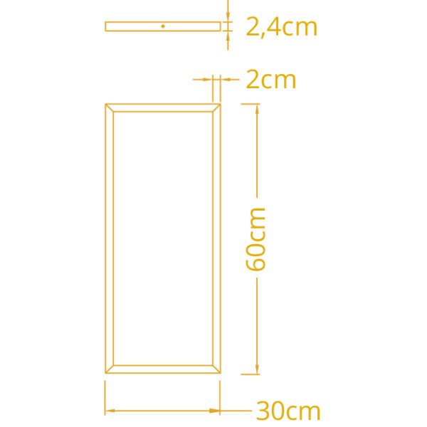 Painel de superfície VOLTAIRE 30x60 36W LED CCT 3000/4000/6500K Branco - Image 3