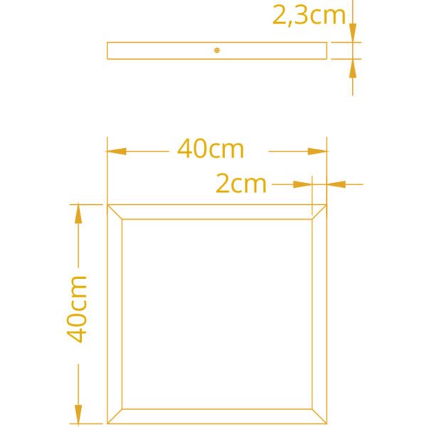 Painel de superfície VOLTAIRE 40x40 32W LED CCT 3000/4000/6500K Branco - Image 3