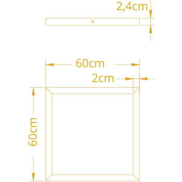 Painel de superfície VOLTAIRE 60x60 40W LED CCT 3000/4000/6500K Branco - Image 3
