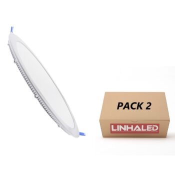 Pack 2 Focos LED Slim 25W | Potência Máxima Profissional
