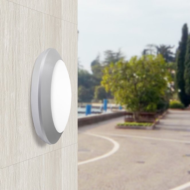 Aplique Exterior BERTA D.27,5cm 1xE27 IP66 Cinzento - Image 2