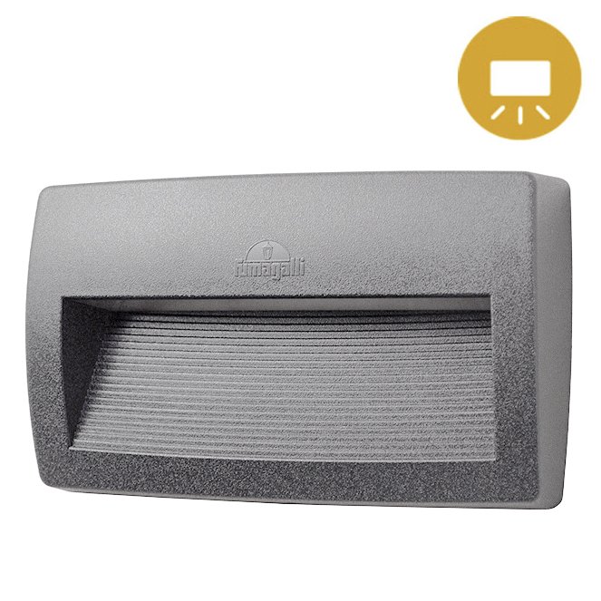 Aplique Exterior LORENZA R7s LED 10,5W CCT IP55 Resina Cinza