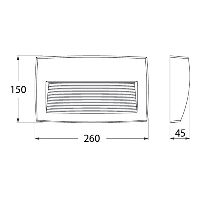 Aplique Exterior LORENZA R7s LED 10,5W CCT IP55 Resina Cinza - Image 3