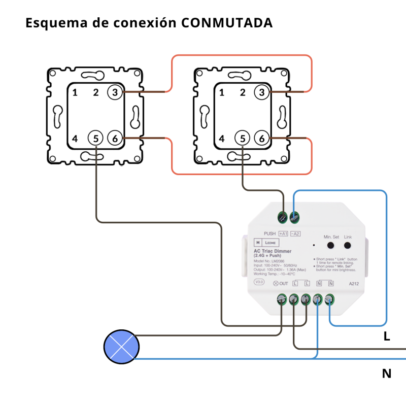 Controlador 230V TRIAC por impulso, RF e Wi-Fi - Image 4