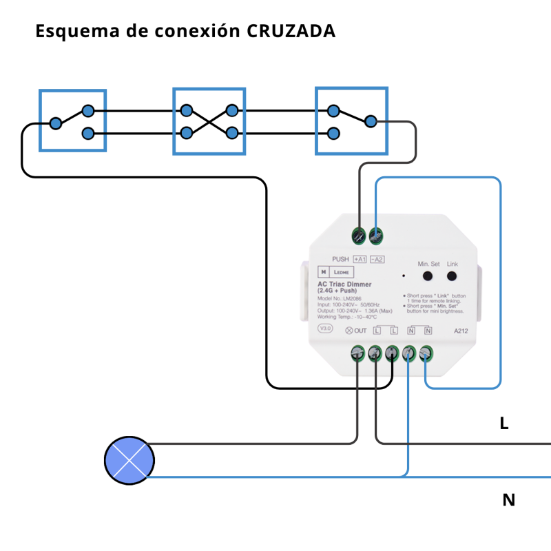 Controlador 230V TRIAC por impulso, RF e Wi-Fi - Image 3