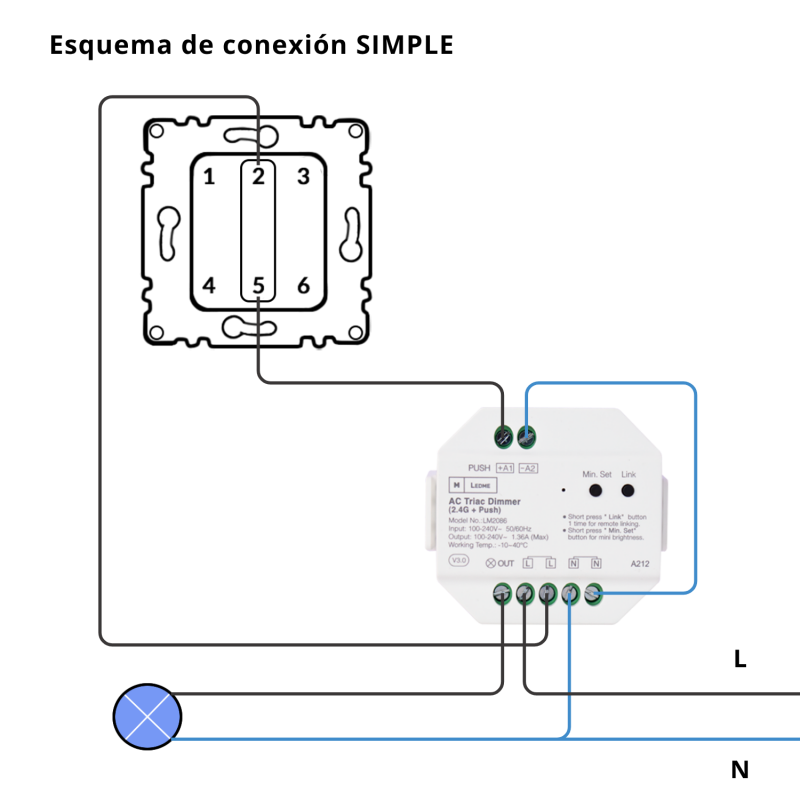 Controlador 230V TRIAC por impulso, RF e Wi-Fi - Image 2
