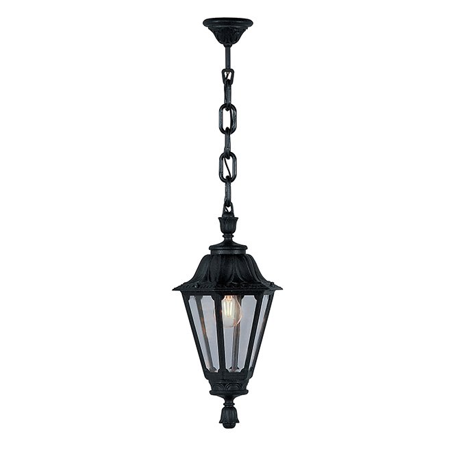 Suspensão Exterior RUT E27 IP55 Resina Preta