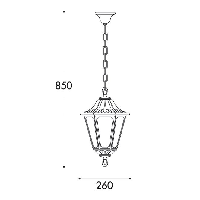 Suspensão Exterior RUT E27 IP55 Resina Preta - Image 3